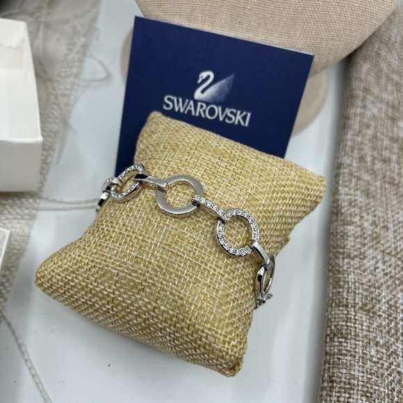 Genuine Vintage Swarovski Crystal Link Bracelet 8" Adjustable - Picture 7 of 16